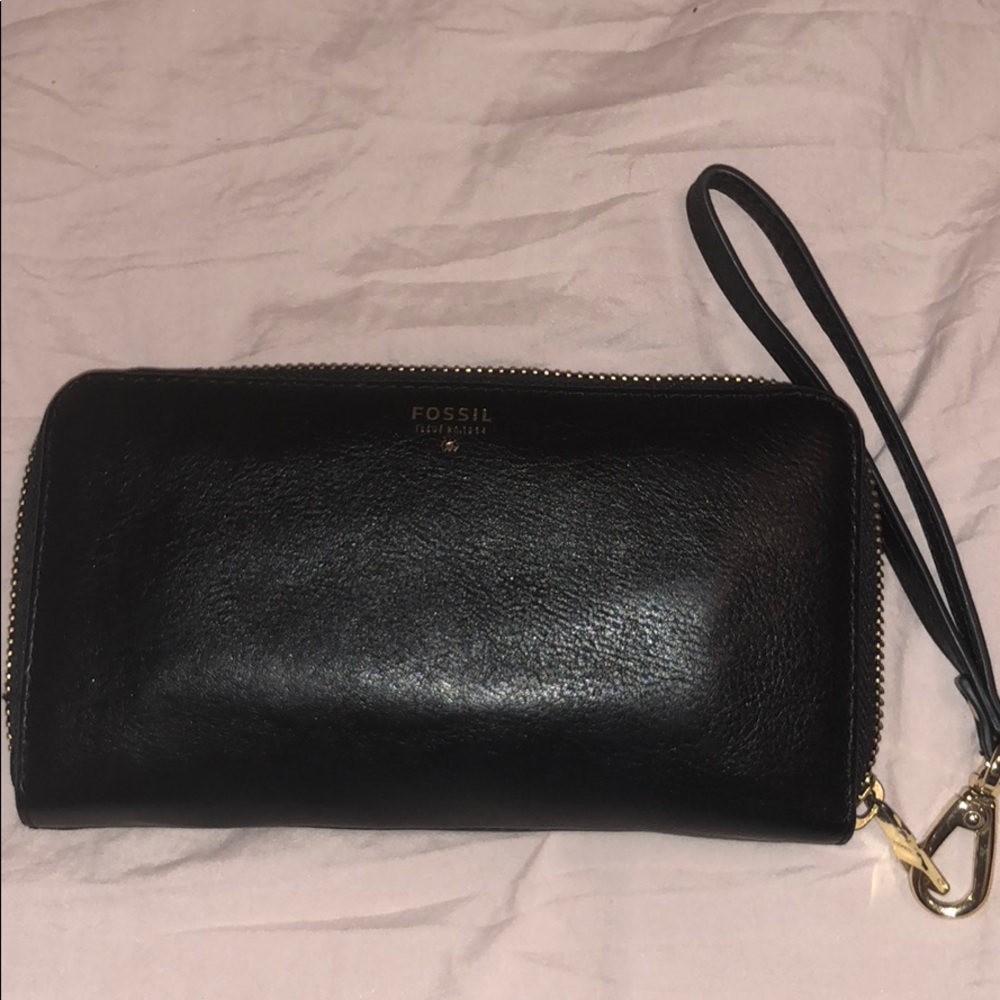 Black Fossil Clutch Wallet
